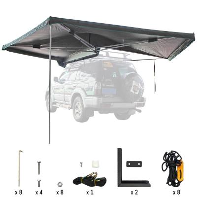 China Easy Install Heavy Duty 180 270 Degree Awning For Car Awning Car Roof Top Side Tent With Mount Bracket for sale