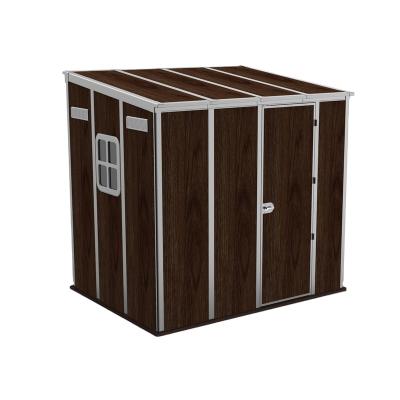 China New model easily assembled woodlike plastic garden shed house for sale plastic garden sheds pp for sale