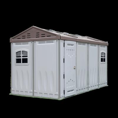 China Manufacturers Low Price Modern Chinese Temporary Portable Temporary Housing Shelter Outdoor Storage Shed Plastic for sale