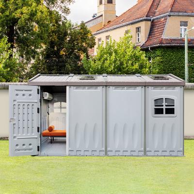 China Easily Assembled Outdoor Plastic Portable House With Lock For Seaside for sale