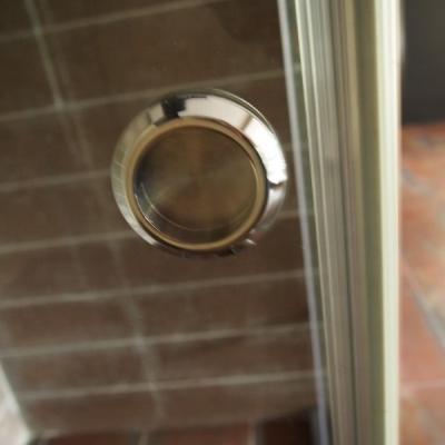 China Hot Sale Foshan HUAJIAN Hardware Full Steel Shower Door Accessories Round Glass Door Handle Bathroom Handle for sale