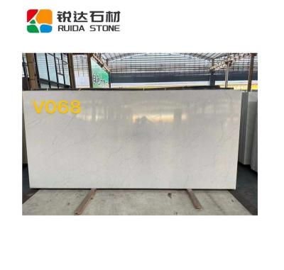 China Scratch Resistance / High Temperature Resistance RUIDA STONE Cararra White Artificial Quartz Stone Cararra White Polish Large Slab Slab for sale