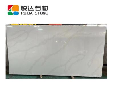 China High Temperature Resistor RUIDA STONE Quartz Stone Calacatta Scratch Resistance / Artificial Gold Veins Slab For Kitchen Counter Tops Table Top for sale