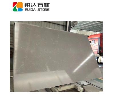 China RUIDA Modern STONE cheap price artificial stone marble gray with veins slab sheet for kitchen counter top desk for sale