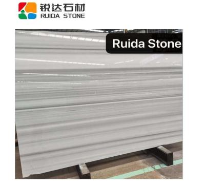 China RUIDA Factory Price Modern STONE Natural Marble Wood Grain Gray Veins Slab For Tile Table Office Worktop for sale