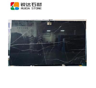 China Popular Factory Price Modern Natural Marble STONE Black Galaxy RUIDA Stone Slab Sheet For Kitchen Counter Top Tile for sale