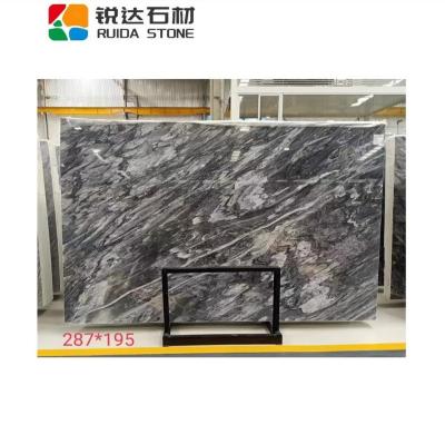 China PIERRE de RUIDA Modern Gray Color Stone Sheet Luxury Natural Marble Slab For Floor Tile Wall Tile for sale