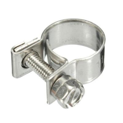 China Easy Install 13-15mm PE Pipe Clamps Mini Clips All 304 Stainless Steel Hardware for sale