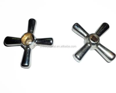 China The handle zinc die casting parts for cross handle, sanitary ware, bathroom accessories for sale