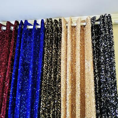 China Blackout Sequin Velvet Backdrop Curtain, Glitter Curtains For Parties, Christmas, Wedding, Party Decoration for sale