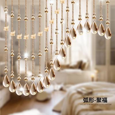 China Hot Sale Crystal Curtain Beaded Door Curtain American Style New Design For Wedding Decorations for sale