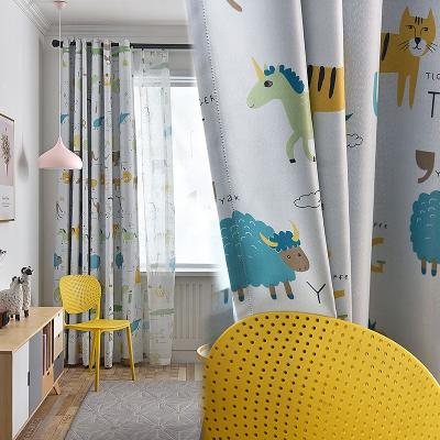 China Factory Wholesale Blackout Curtain For Kids Bedroom Children Curtains Cute Animal Blackout For Home for sale