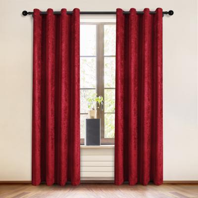 China Blackout Manufacturers Selling Solid Color Chenille Blackout European Style Curtains For Living Room And Bedroom for sale