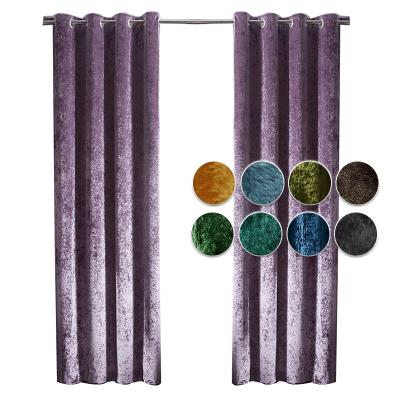 China Blackout Curtain China Supplier Amazon Wholesale Velvet UK Hot Selling Luxury Crushed Curtains For Living Room Curtains for sale