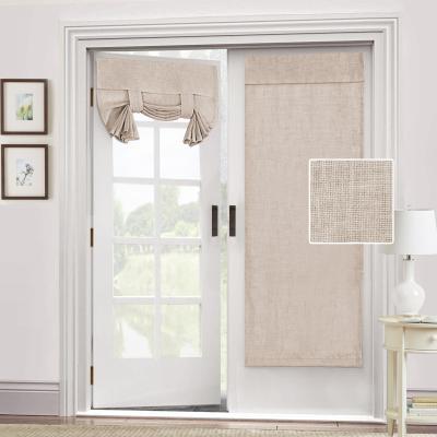 China Wholesale Modern Blackout Free Punch Installation Shading French Door Drapes Bedroom Linen Curtains for sale