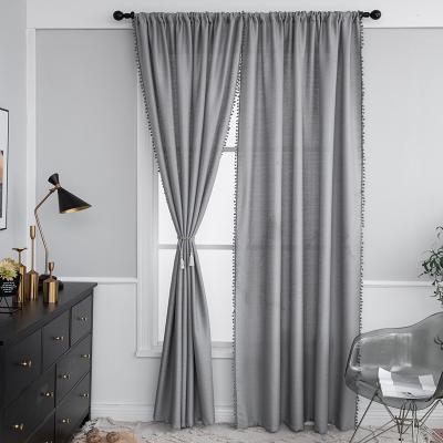 China Wholesale Blackout 2021 Blackout Blackout Kitchen Window Solid Color Soundproof Curtains In Modern Living Room Curtains Wholesale for sale