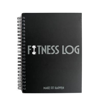 China Popular Custom Printing Hardcover Exercise Diary Workout Notebook Meal Planner Hardcover Book Fitness Diary Gym Planner for sale