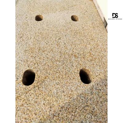 China Modern Cheap Sun Gold zhangpu Landscape Granite Yellow Yellow Rust Paving Ditch Cover Grainte Slabs and Tiles for sale