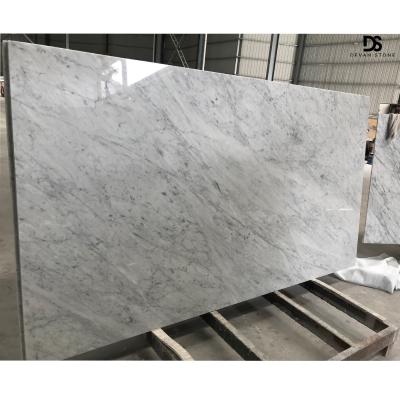 China Modern Laminated Bianco Carrara White Marble Countertop Bullnose Carrara Marble Kitchen Italian Stone Worktops for sale