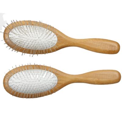 China 2016 Viable New Design 20mm Bamboo Handle Professional Grooming Tools, Natural Small Oak Pin Pet Brush, Dog/Pet Brush for sale