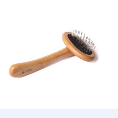 China Viable Wholesale Small Pet Brush With Black Rubber Logo for sale