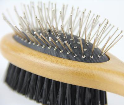 China Best Selling Viable Begonia Wood Double Side Pet Brush for sale