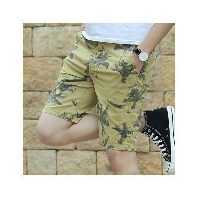 China New Style Men's Summer Cotton Breathable Casual Shorts 100% Elastic Waist Shorts Men for sale