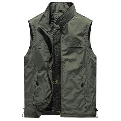 China Shell Workwear Outdoor Vest Waterproof Hot Selling Men's Waterproof Fishing Street Lightweight Windproof Vest for sale