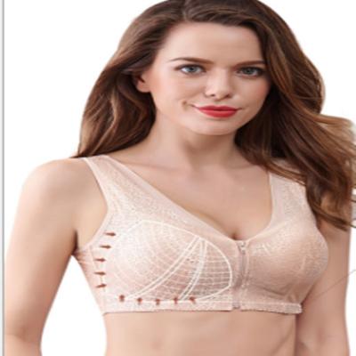 China Cute Plus Size Women Seamless Bra No Padding Big Cup Spandex Nylon Embroidered for sale