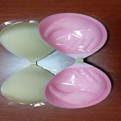 China Women Silicone Self Adhesive Invisible Bra Mature Open Cup Strapless Embroidered for sale