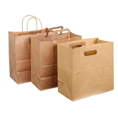 China Bio-degradable Custom Shopping Takeout Stand Up Paper Bags /Recyclable Clothes Packaging Kraft Paper Bag for sale