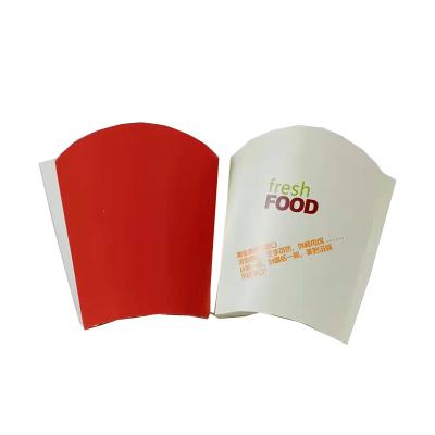 China Custom Biodegradable Cheap Chicken Grade Popcorm Greaseproof Food Wrappers Vented Korea French Fries Food Paper Packaging Takeout Box for sale