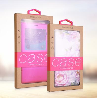 China Recycled Materials Package Boxes Custom Kraft Paper Phone Case Box Packaging For Phone 14 Case for sale