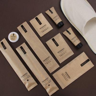 China Disposable Toiletries Straw Plastic Hotel Amenities Natural Eco-friendly Biodegradable Travel Guest Bathroom for sale