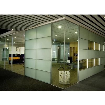 China Modular Tempered Full Height Glass Partition Wall For Office Fit for sale