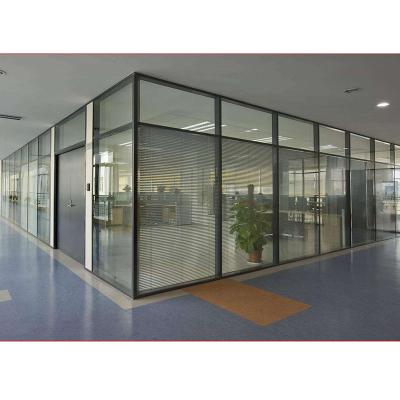 China Soundproof Meeting Room Glass Partition Aluminium Frame OEM ODM Service for sale