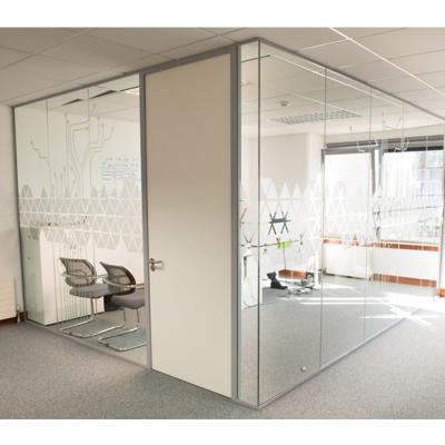 China Sound Proof Glass Partition Wall , Frameless Glass Office Walls 108mm 90mm Thickness for sale