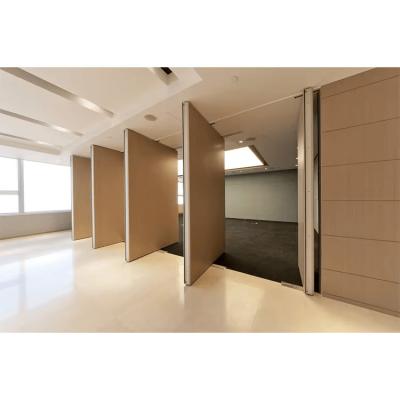 China Convention Center Wooden Partition Wall , Wood Panel Partition Wall  With Passageway Door for sale