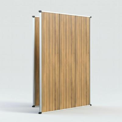 China Flexible Fold Away Partition Walls ,  Sound Proof Aluminium Partition With Wooden Finish for sale