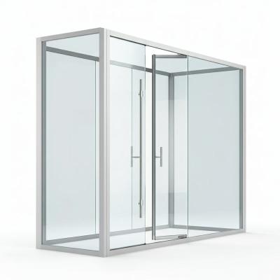 China Folding Interior Office Glass Partition Wall Door Demountable Glass Walls for sale