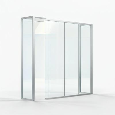 China Panoramic Demountable Glass Partitions , Temporary Glass Partition Walls Aluminium Frame for sale