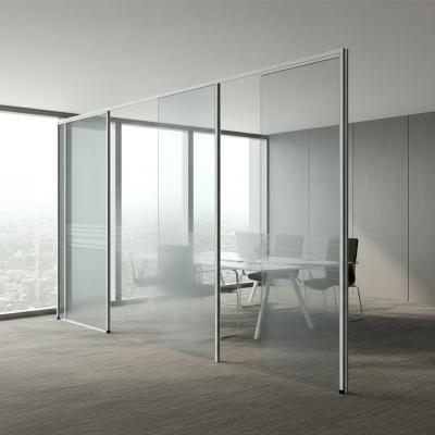 China Highly Stable Office Glass Partition Wall for workspace with art glass finish for sale