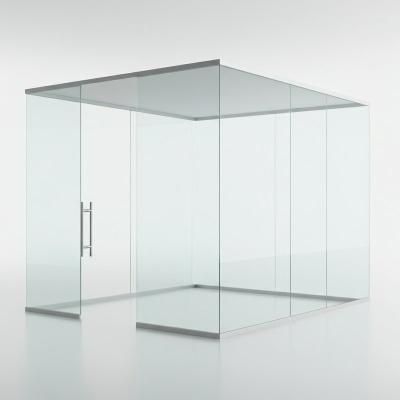 China 100mm Thickness Modern Frameless Glass Office Partition and Divider Solutions for sale