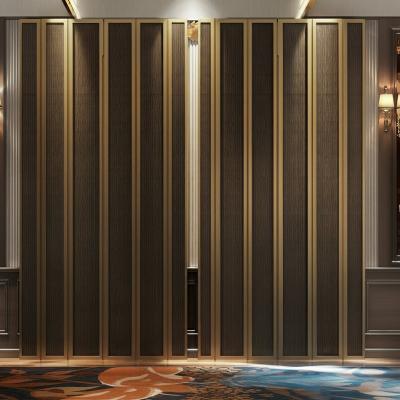 China Hotel Banquet Hall Operable Partition Wall System Landscaping Leather Finishes for sale