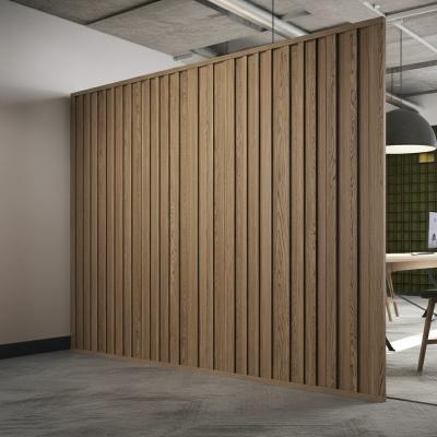 China Custom Office Wooden Partition Wall With 68cm Thickness Panel for sale