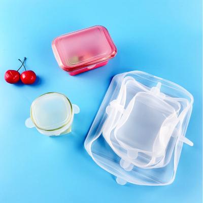 China Non Spill Hyri Silicone Lids Eco Friendly Square Silicone Bowl Cover For Cooking Pans for sale