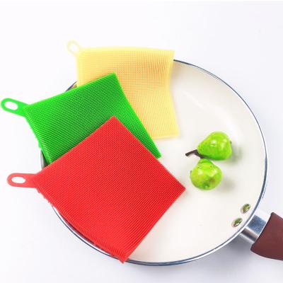 China High Quality Viable Kitchenware Food Grade Silicone Dish Washing Brush for sale