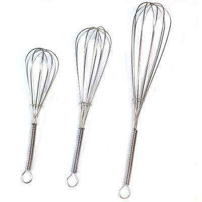 China 3 Pack Kitchen HYRI Stainless Steel Beaters Home Sturdy Wire Beater Set Kitchen Tool Stainless Steel Handheld Egg Beater for sale