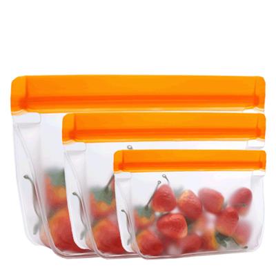 China Sustainable Eco Friendly Reusable Custom PEVA Sandwich Clear Leakproof Food Storage Bag for sale