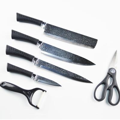 China High Quality Disposable Stainless Steel Kitchen Knife Set with Sissor and Peeler for sale